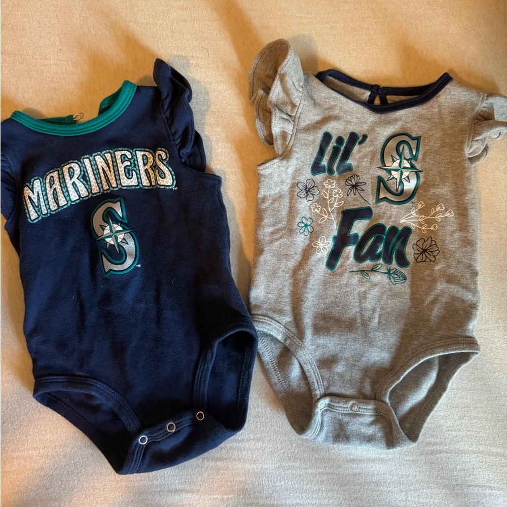 Baby Girl Mariners Onesies